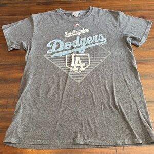 LA Dodgers Majestic MLB T-Shirt | Los Angeles Dodgers | Gray | Size M